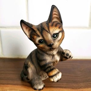 Porcelain Tabby Cat by The Harvey Knox Kingdom Hou